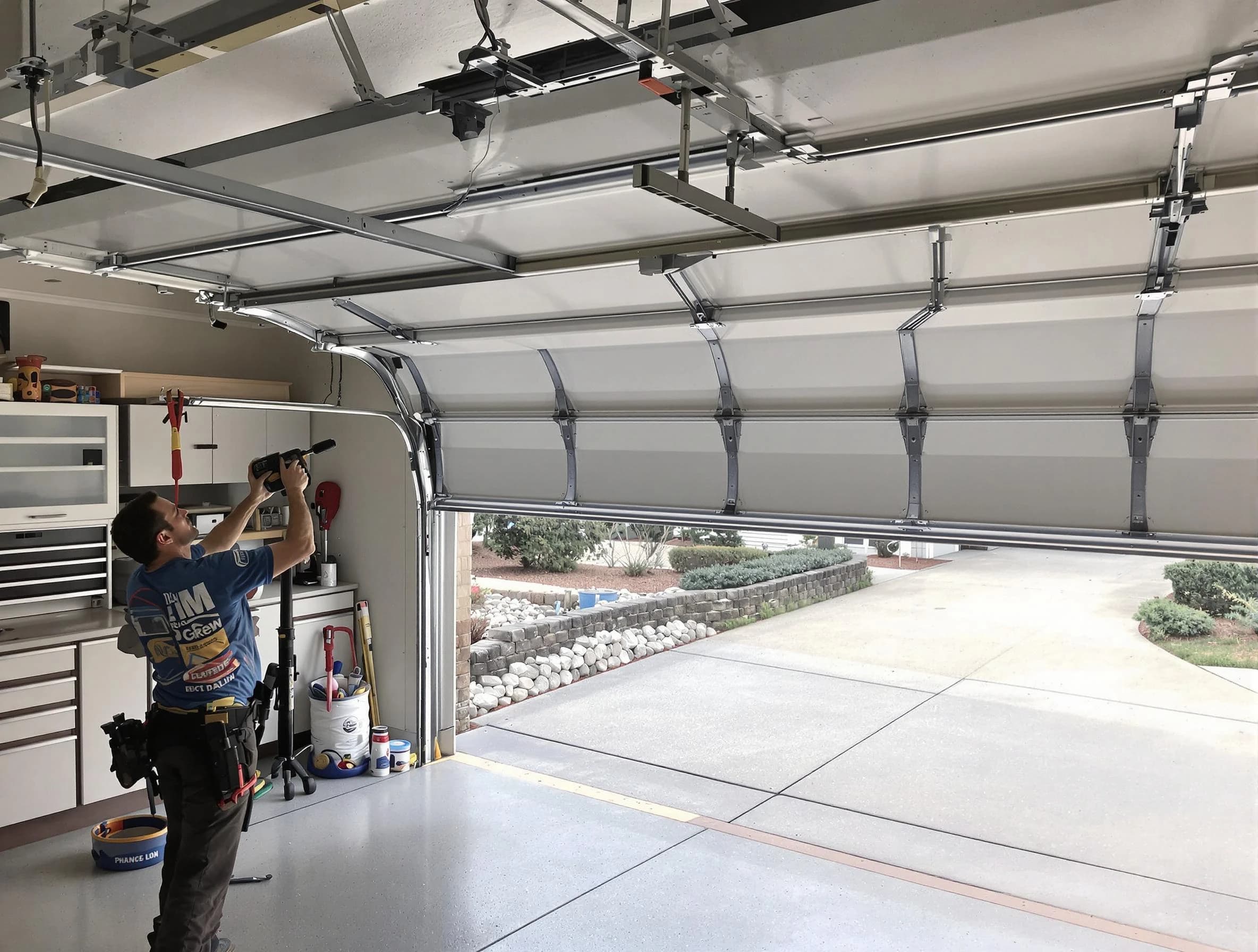 Garage door track repair service by Irondale Garage Door Repair in Irondale