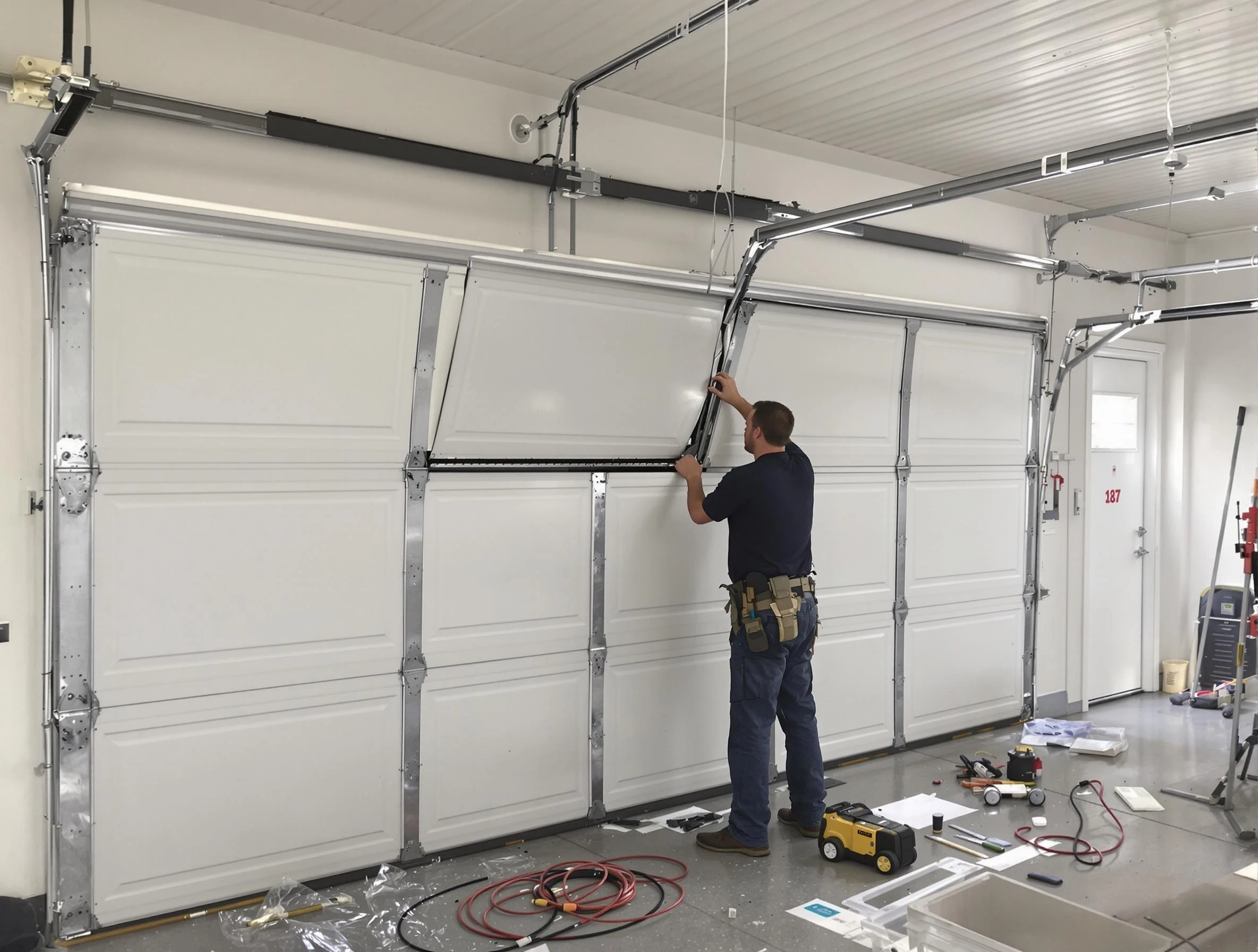 Garage Door Section Replacement in Irondale